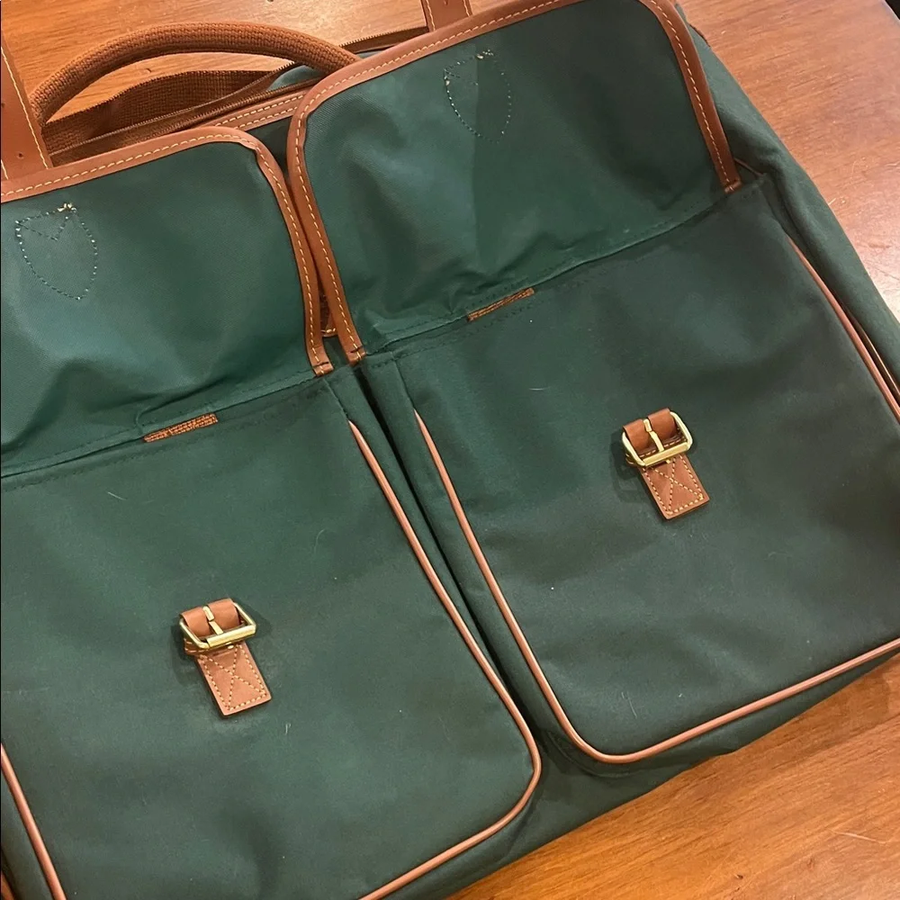 Polo Ralph Lauren Vintage Duffle Bag Travel Luggage green canvas